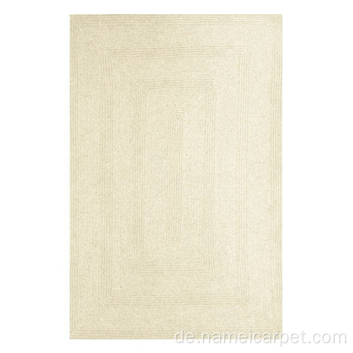 weißer Elfenbein beige Farbe natürlicher Wolle geflochten